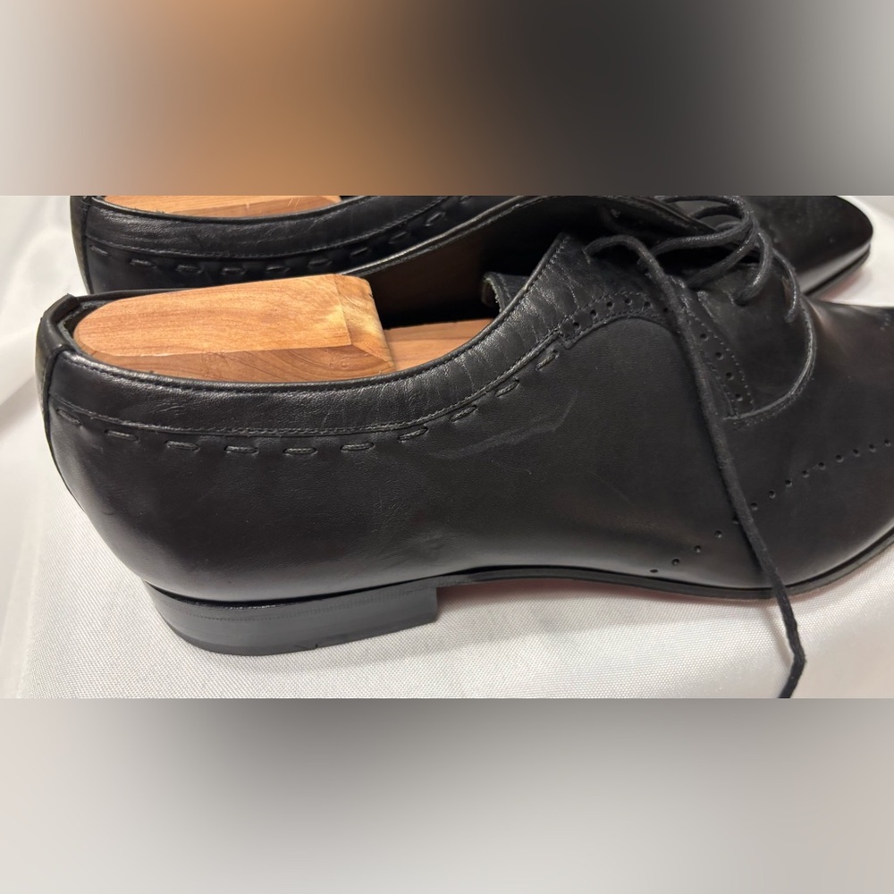 Elegant Black Leather Men's Oxfords - Picture 5 of 12
